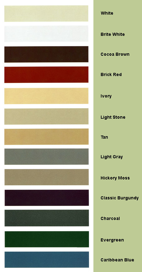 Fabral metal color chart