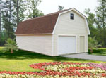 Bridgestone wood two-story storage building