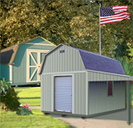 Evergreen single-story storage barn