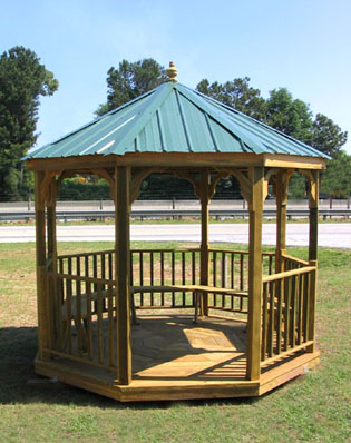 Bella 10'x10' Octagon Gazebo with Metal Roof