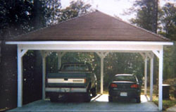 Wood carport