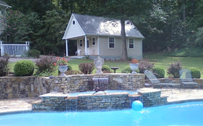 Strawberry Ridge Pool House by Pool