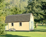 Legend wood two-story storage building