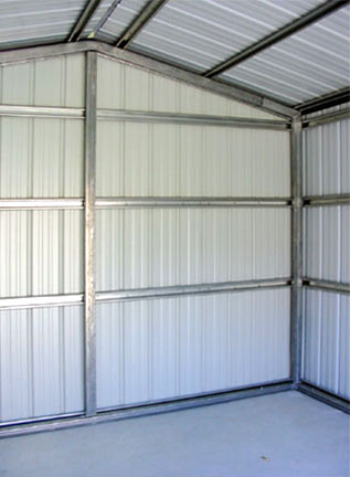 Advantage Deluxe storage building interior