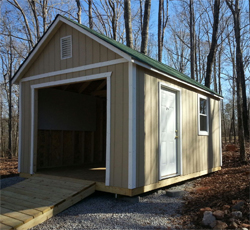 Summerfield with garage door and ramp