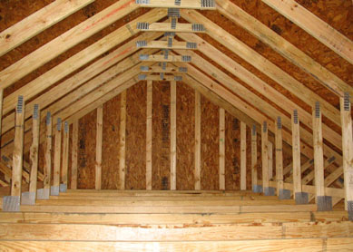 Woodridge with attice trusses