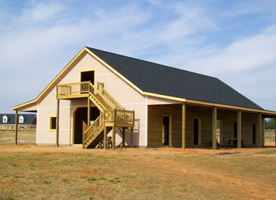 Woodridge barn with 8/12 roof pitch